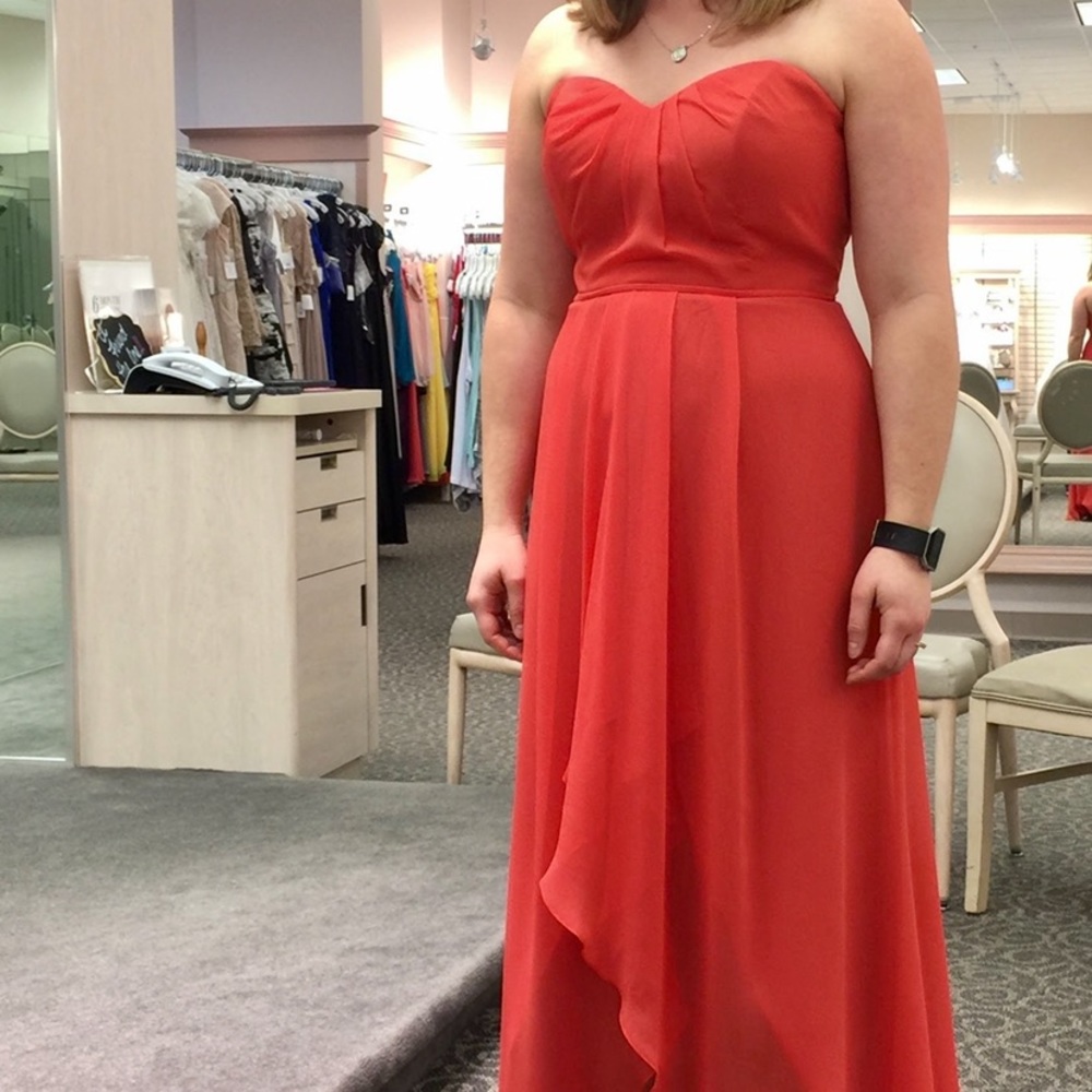 David’s Bridal size 10 persimmon dress